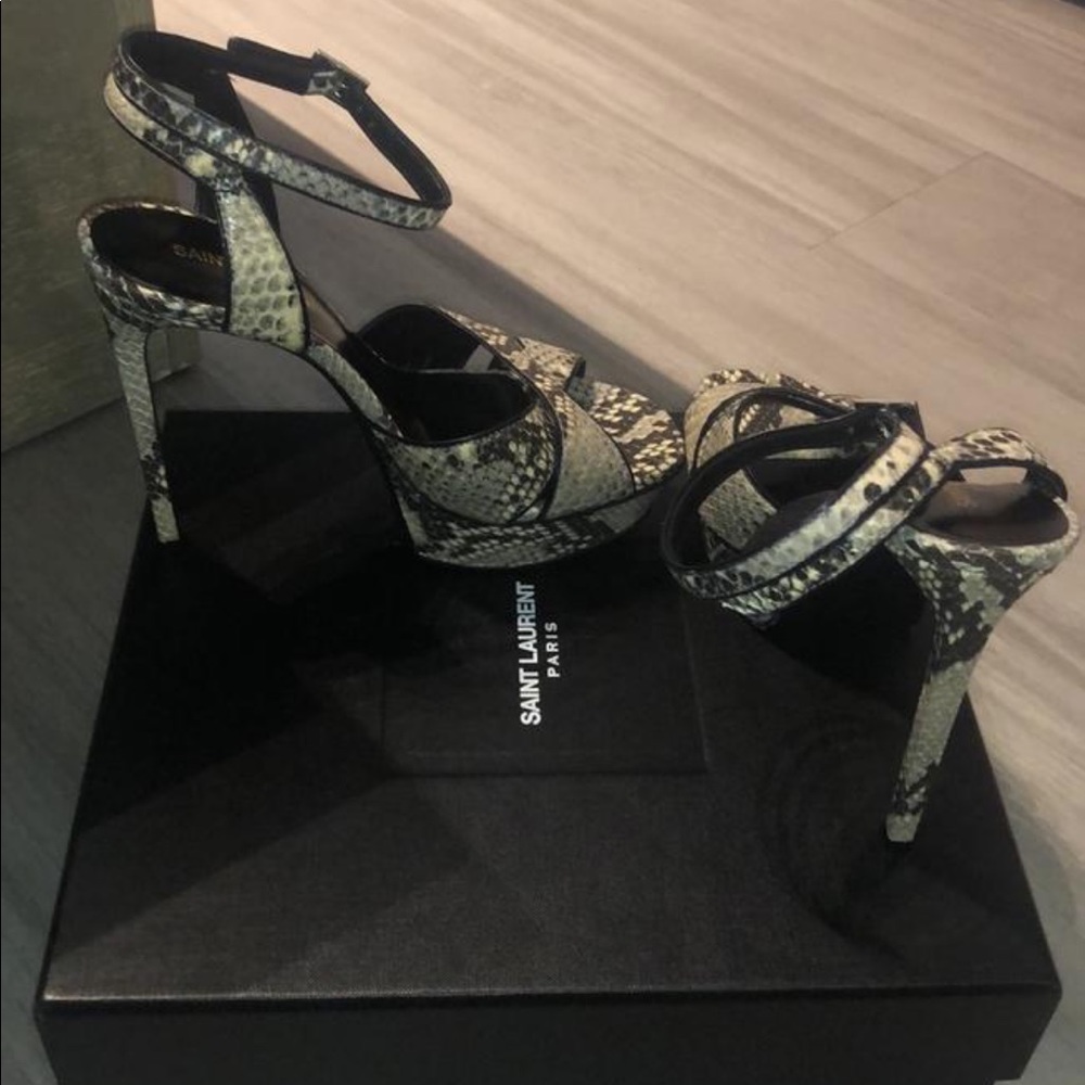 Saint Laurent Ysl Bianca Python 7 With Box Dustbag - image 5
